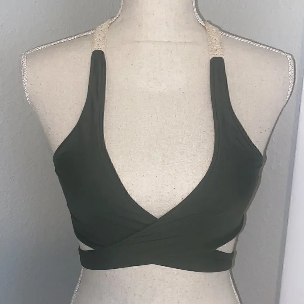 L*space fern Joey crochet wrap top
